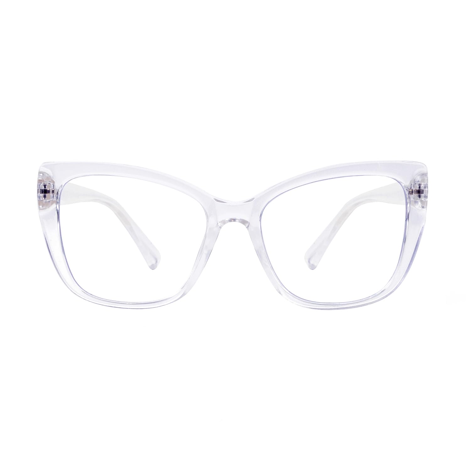 SKYWAY 2er-Pack Übergröße Lesebrille Damen, Groß Mode Quadratische Cat Eye Computerbrille Blaulichtfilter Brille mit Sehstärke