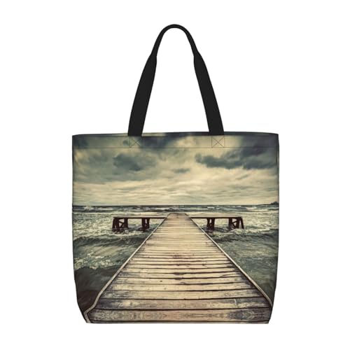Sac hobo imprimé Coastal Pier pour vos escapades urbaines et journées de plage