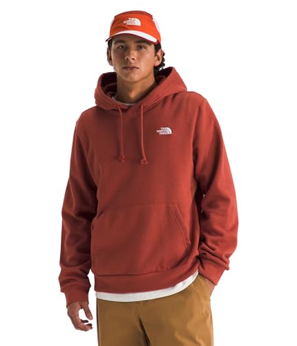 The North Face Mens Evolution Simple Dome Hoodie (Standard & Big Size) - Everyday Adventure Hood Embroidered Logo Iron Clay Large