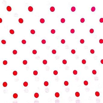 Small Polka Dot Quilting Fabric - Great for Crafting - Fabric by The Yard - White | Red