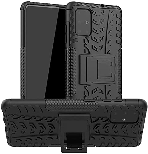 Image of SkyTree Case Compatible with Samsung Galaxy A71, Shockproof Heavy Duty Dazzle with Kickstand Protective Back Cover for Samsung Galaxy A71