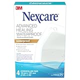 Nexcare™ Advanced Healing Hydrocolloid Pad AHD-04-CA, Waterproof, 3 in x 4 in (76 mm x 101 mm), 4/Pack
