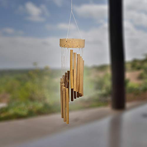VIE Naturals Tubular Bamboo Wind Chimes, 35cm - Image 4