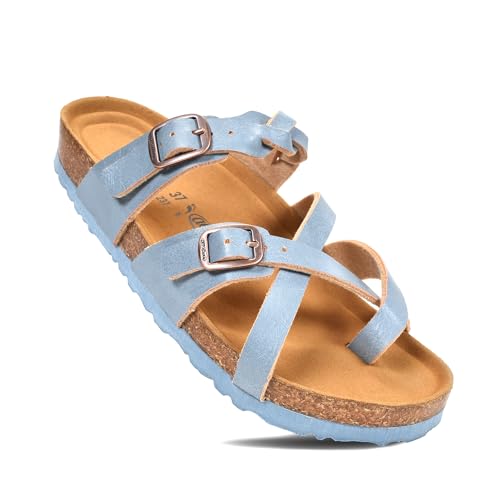 Image of AEROTHOTIC Recovery Slides for Women Cork Footbed Adjustable Straps Sandals