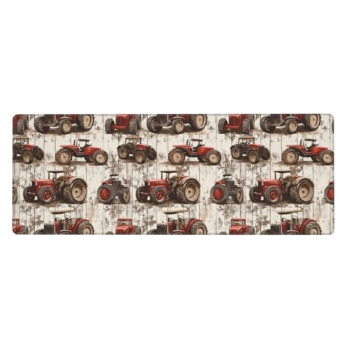 Tapis de bureau rétro tracteur pour clavier PC et souris d'ordinateur portable