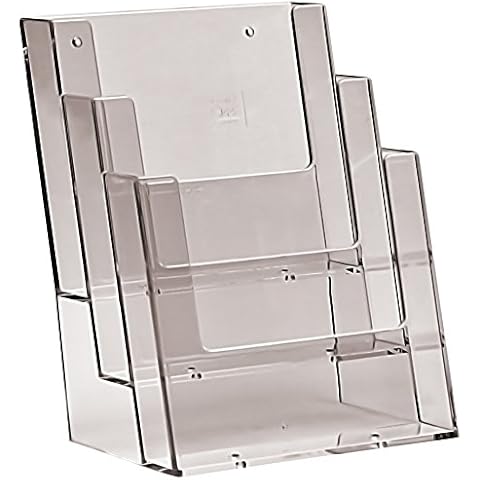 Taymar Three Tier Dispenser for A5 Leaflets and Brochures, Clear, 3C160 Cover