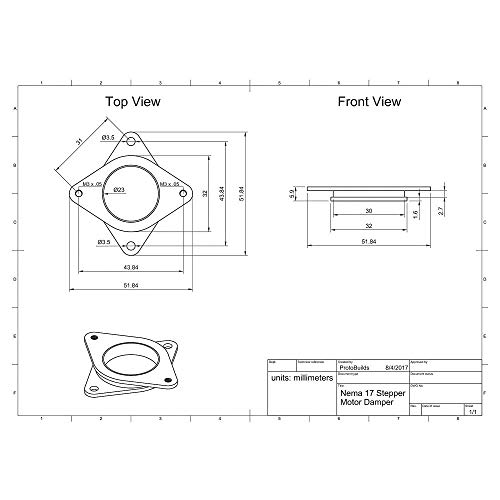 Miwaimao Upgraded NEMA 17 Stepper Steel And Rubber...