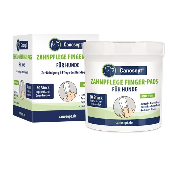 Canosept Zahnpflege-Paket inkl. Dr. Fressnapf Online-Tierarzt Beratung für Hunde - Hundezahnbürste – Hundezahnpasta – Fingerlinge Hunde - Zahnbürste Hund - Hunde Zahnpflege