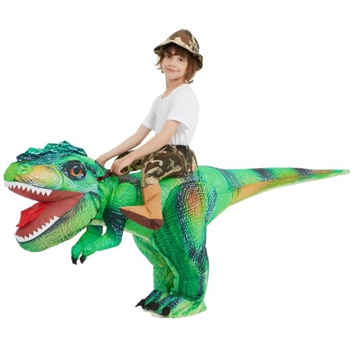 Disfraz Inflable de Dinosaurio Verde Comin miniatura 4