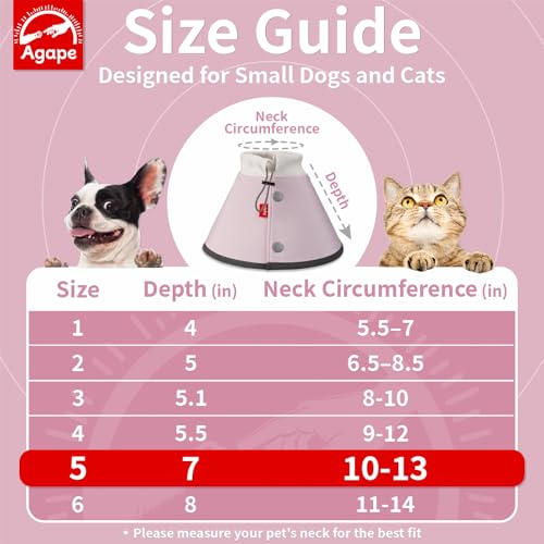 Image of Agape Soft Dog Cone for Small Dogs & Cats, Recovery Collar to Stop Licking | Comfy E-Collar Alternative for Puppies, Adjustable Cloth Cone After Surgery, Protective Neck Cone for Kittens, Washable