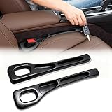 OTTOOPPXIN 2 Stück Autositz LüCkenfüLler, 40 CM Car Seat Gap Filler, Upgrade Autositz LüCkenfüLle, Aufbewahrungsbox Für Autositze, Für Auto, Suv, Lkw, FüLlt Den Spalt Zwischen Sitz & Konsole (Schwarz)