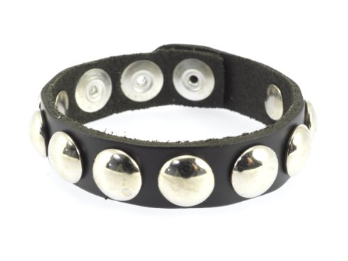 Rimba Bande pénienne ornée de rivets Anneau de pénis Noir 16 x 17,5 x 19 cm