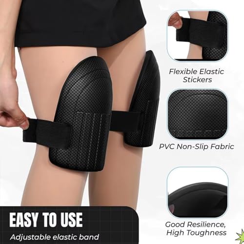 MBHKRRSGardening Knee Pads for Women and Men Lightweight Waterproof Foam Knee Pads for Gardening and Housework with Adjustable Hook\'n\'Loop Straps (black) - Thumbnail 3