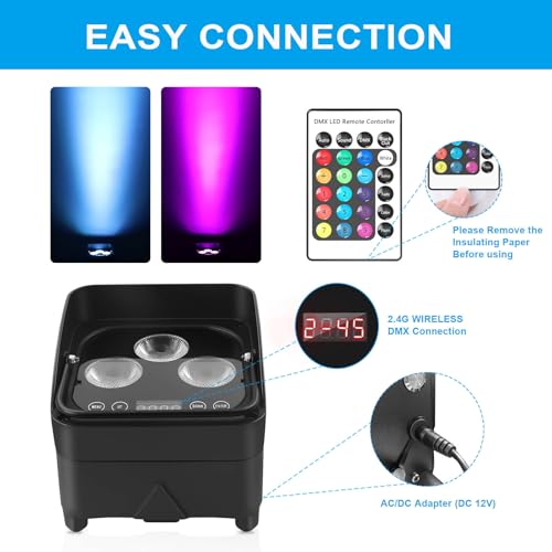Lumière DJ 7 modes et effet d'éclairage de scène pour bar
