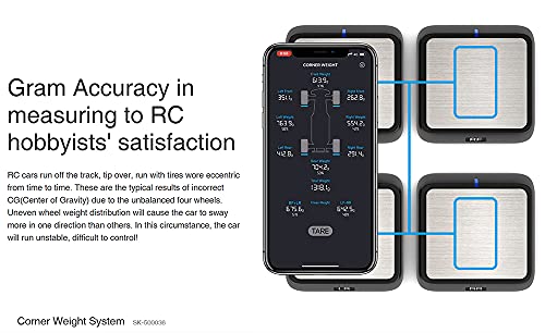 Sky RC SCWS2000 Bluetooth Sistema de Pesaje Esquinas 4 Unidades miniatura 4
