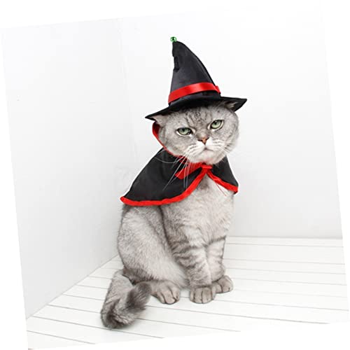 Disfraz de Capa y Sombrero de Bruja SUPVOX para Perros y Gatos M miniatura 6