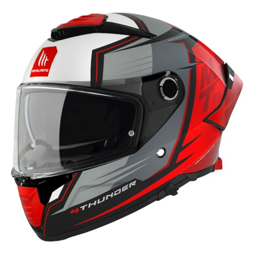 Casque intégral MT Thunder 4 SV rouge nacre pour trajets moto quotidiens