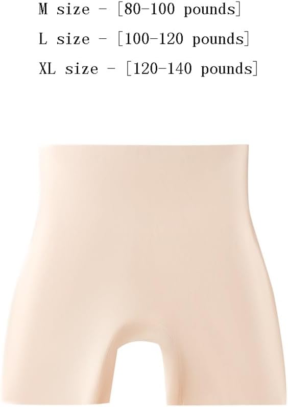 JSEIAJB Tight and Peep Proof Underwear, 2-in-1, Without Any Marks on The Lower Abdomen, Flat Bottomed Pants(Blue,Large)