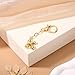 Initial Keychains for Women, Gold Fashion Charm Letter Key Chain Copper Bubble Alphabet Key Ring for Bag Purses(K)