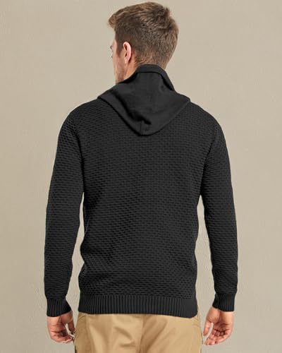 Image of HYPESTFIT Men's Hooded Sweatshirt, Regular Fit, Textured Fabric