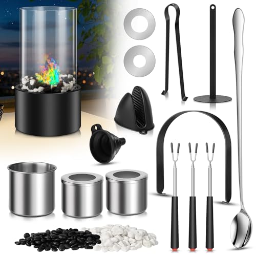 Charmofun Tischkamin Zubehör Set, Rechteckiger Tischfeuer,...