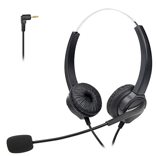 Telephone Headset For Panasonic At&T Ml17929 Rca Vtech Uniden Dect Cisco Spa Polycom, 2.5Mm Phone Headsets With Noise Cancelling, Clear Chat, Ultra Comfort #TOP14