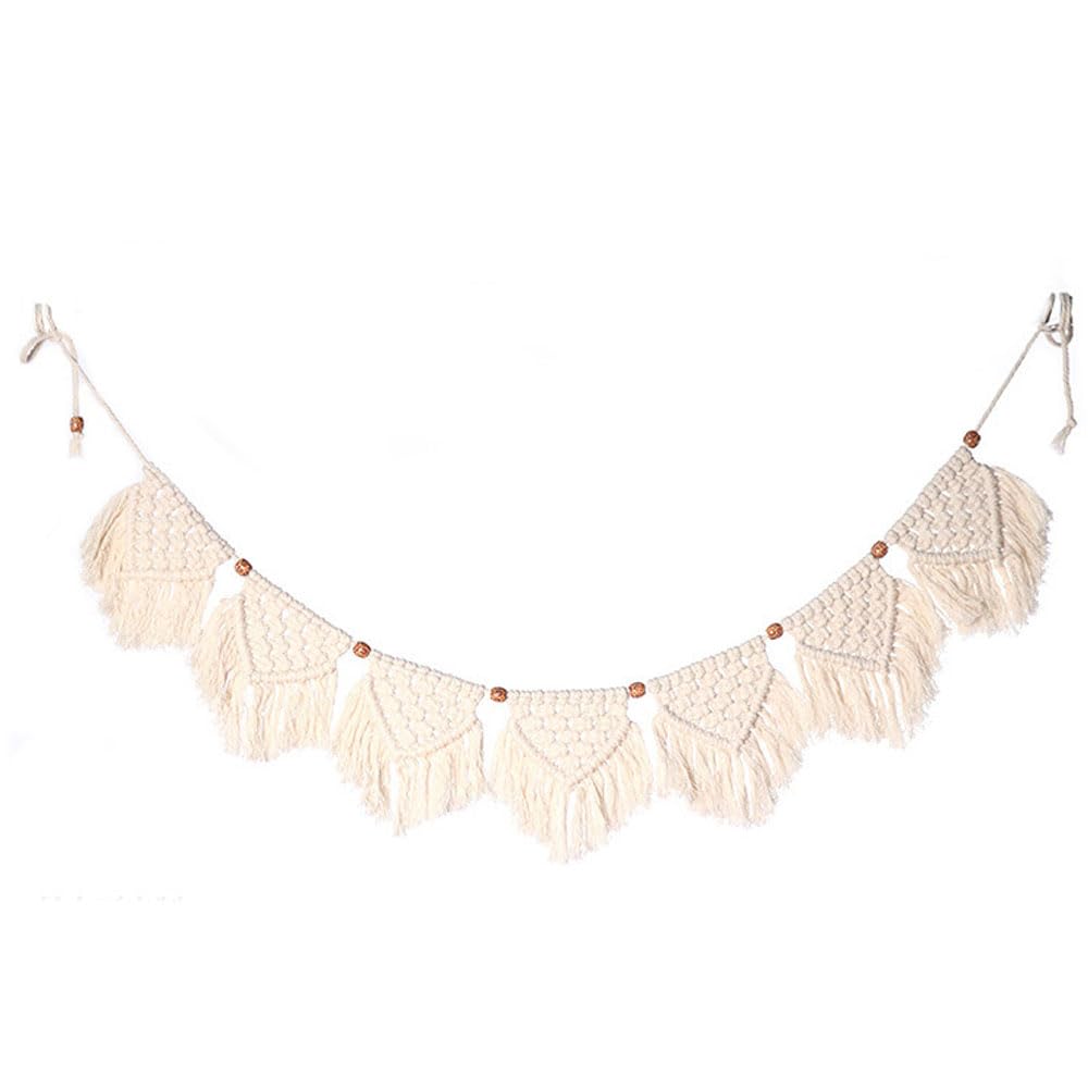 Ulalaza Macrame Wall Hanging Decor Handmade Woven Tapestry Tassel Wall Hanging Ornaments Boho Wall Hanging Apartment Room Home Office Decoration Room Gallery