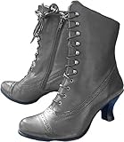 Materiale suola: Gli stivali da donna vittoriani hanno una suola in gomma antiscivolo e una comoda suola interna. La suola garantisce una camminata confortevole e la comoda soletta interna protegge il tallone.