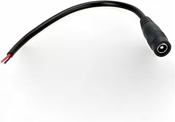 DC Power Pigtails Cable,DC 5.5MM x 2.1MM Female Plug to Bare Wire Open End Power Wire Supply Repair Cable 0.15M