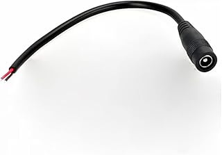 YSJJZRL DC Power Pigtails Cable,DC 5.5MM x 2.1MM Female Plug to Bare Wire Open End Power Wire Supply Repair Cable (0.15M)