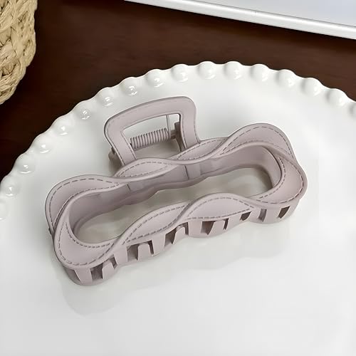 Image of 4pcs Hair Claw Clips for Women and Girls 4 Inch Nonslip Strong Hold Neutral Matte Hair Accessories for Wedding