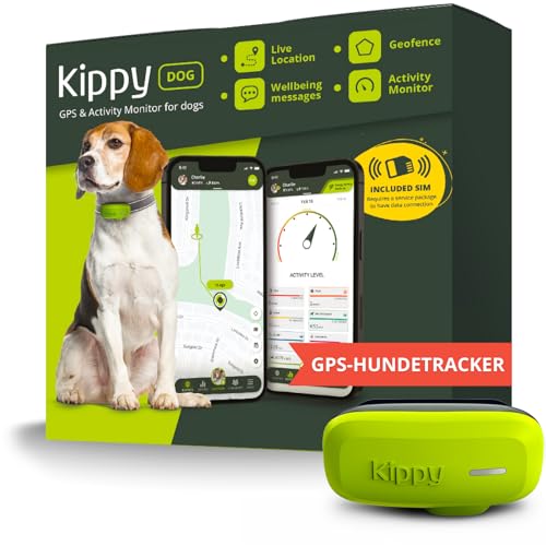 Kippy Dog | GPS for Dogs - Waterproof GPS Tracker for Dogs with Collar Attachment - Activity and Health Tracker for Your Dog, with Virtual Fence and Notifications - Green Color