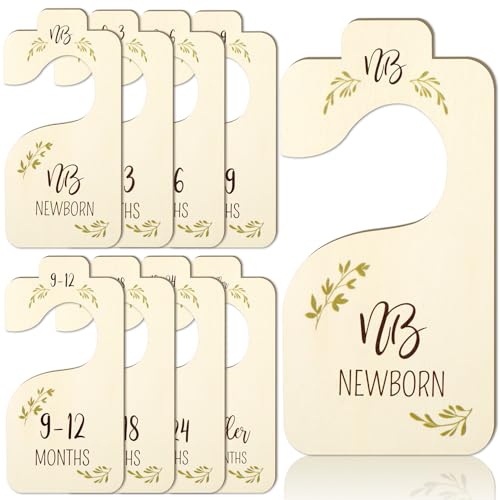 Baby Closet Dividers for Baby Clothes Organizer,Set of 8 Double-Sided Organizer for Newborn to 24 Months Size Clothes,Nursery Decor Hanger Dividers Easily Organize Your Little Baby Girls or Boys Room