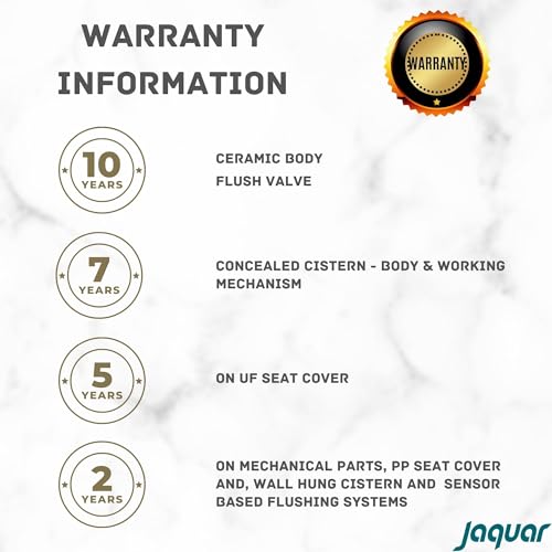 Image of JAQUAR Continental Series Range One Piece Rim Floor Mounted Western Comodes (White) | 365x680x770mm, Exposed Flush Tank, Western Toilet /Water Closet for Bathroom | CNS-WHT-755S220SPPZ