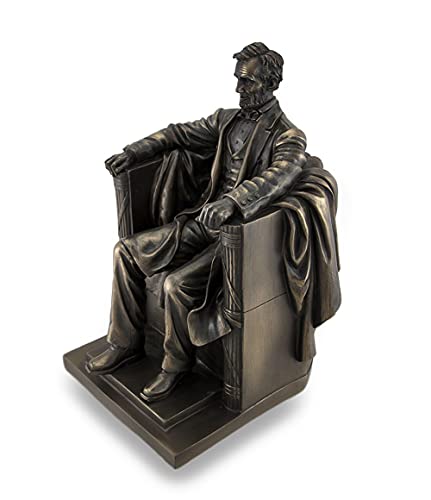 Estatua decorativa de Abraham Lincoln de resina bronceada miniatura 2