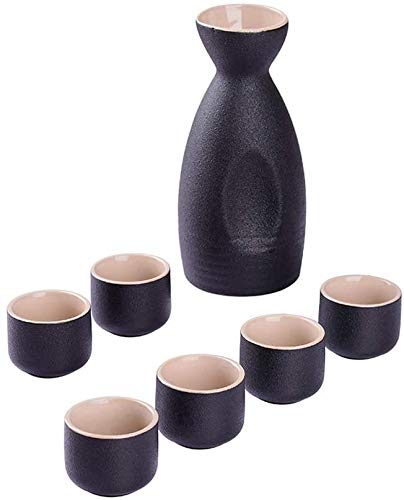 Sake Set Sake de Cerámica Tazas de Sake Juego de Sake Juego de ollas de Sake japonés Decanter Sake Cup Usado para Fiestas en casa y Grandes Regalos para cumpleaños Año Nuevo Navidad 1 Olla de Sake
