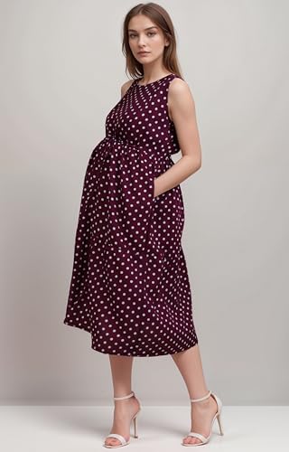 Image of Miga's Women Crepe & Satin Maternity Dress