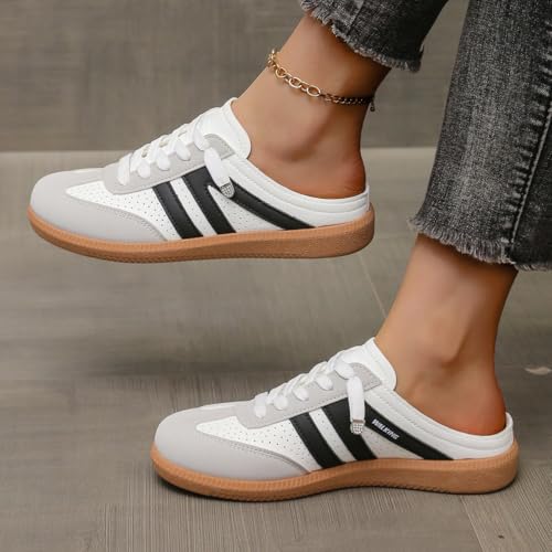 Women's Slip-On Sneakers, Women's Colorblock Sneakers, Lightweight Round Toe Casual Sports Slippers, Casual Slides Comfortable Breathable Sports Shoes2