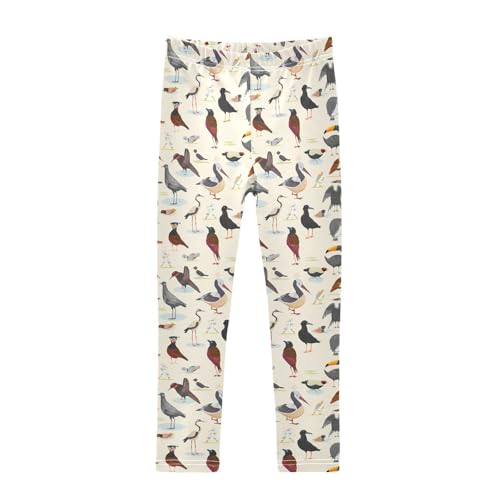 Girls' Leggings Birds Beige Kids Yoga Tights Pants 1 Pack 20861991