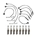 TRQ Spark Plug Kit 9 Piece Compatible with 1995-2001 Ford Ranger 1998-2001 Mazda B2500