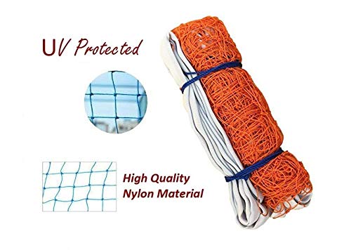 Fervor Spel Standard Size Volleyball Net - Orange, Multicolor