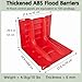L Shaped Flood Home Barrier, Quick Installation Snap Together Water Prevention Board, Durable ABS Plastic Flood Protection Panels for Garage Subway Stations Office(7 PCS)
