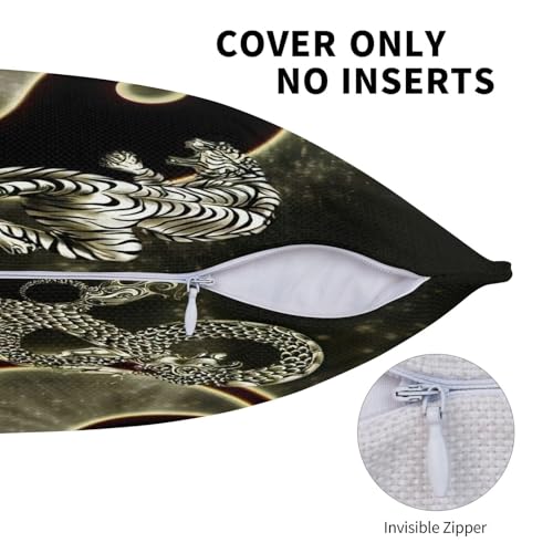 Housses de coussin lin motif tigre de qualité supérieure pour canapé