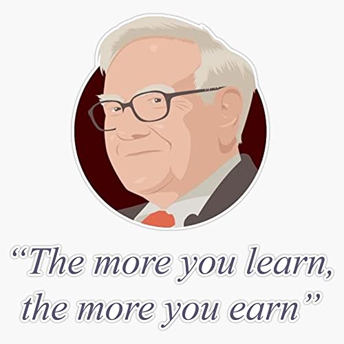 Warren Buffett quote Sticker Vinyl Bumper Sticker 6 Mil Thick