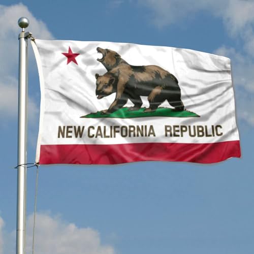 Drapeaux De Jardin New California Republic Ncr Bannières Extérieure Couleurs Vives BannièRe Jardins Résistant Drapeaus Décoratif Pour Fête Balcon...