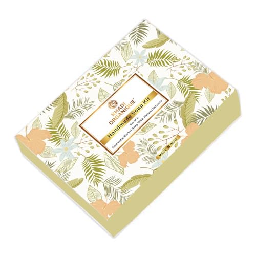 Image of Khadi Organique Natural & Herbal Handmade Soap Kit Set of 4 With Natural Extracts - 400 gm