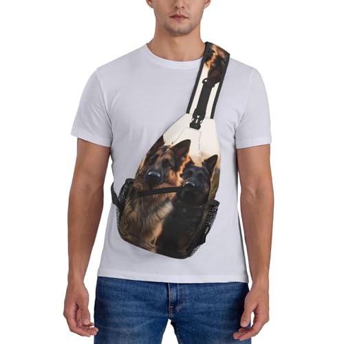 Bolso cruzado deportivo para hombre negro miniatura 7