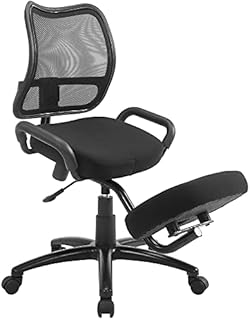 VIVO Kneeling Chair with Wheels and Back Support, Adjustable Ergonomic 360 Swivel Stool