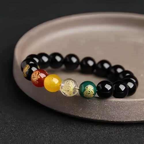 Pulsera Feng Shui Vermillion Stone 12mm para Hombre y Mujer miniatura 3