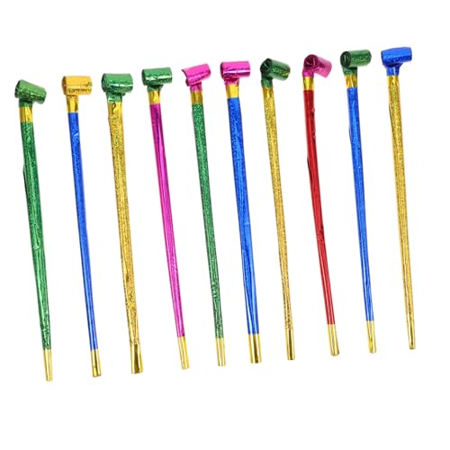 IMIKEYA 10Pcs Colorful Long Tube Party Blowers for Festive Noisemakers for Birthdays and Celebrations Party Favors to Enhance Joyful Atmosphere